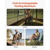 image:imageVEVOR Hunting Chair 360 Silent Swivel Foldable Portable Blind Chair HeavyDuty Steel Frame Ground Stool Seat with AntiSink Swivel Feet Height Adjustable 350 Lbs Capacity for Fishing CampingMild Waterproof