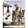 image:imageVEVOR Hunting Chair 360 Silent Swivel Foldable Portable Blind Chair HeavyDuty Steel Frame Ground Stool Seat with AntiSink Swivel Feet Height Adjustable 350 Lbs Capacity for Fishing CampingCamouflage Seat Cover