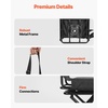 image:imageVEVOR Hunting Chair 360 Silent Swivel Foldable Portable Blind Chair HeavyDuty Steel Frame Ground Stool Seat with AntiSink Swivel Feet Height Adjustable 350 Lbs Capacity for Fishing CampingThickened Seat Cushion