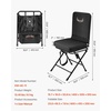 image:imageVEVOR Hunting Chair 360 Silent Swivel Foldable Portable Blind Chair HeavyDuty Steel Frame Ground Stool Seat with AntiSink Swivel Feet Height Adjustable 350 Lbs Capacity for Fishing CampingThickened Seat Cushion