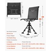 image:imageVEVOR Hunting Chair 360 Silent Swivel Foldable Portable Blind Chair HeavyDuty Steel Frame Ground Stool Seat with AntiSink Swivel Feet Height Adjustable 350 Lbs Capacity for Fishing CampingBreathable Fabric