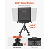 image:imageVEVOR Hunting Chair 360 Silent Swivel Foldable Portable Blind Chair HeavyDuty Steel Frame Ground Stool Seat with AntiSink Swivel Feet Height Adjustable 350 Lbs Capacity for Fishing CampingBreathable Fabric