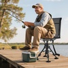 image:imageVEVOR Hunting Chair 360 Silent Swivel Foldable Portable Blind Chair HeavyDuty Steel Frame Ground Stool Seat with AntiSink Swivel Feet Height Adjustable 350 Lbs Capacity for Fishing CampingBreathable Fabric
