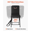 image:imageVEVOR Hunting Chair 360 Silent Swivel Foldable Portable Blind Chair HeavyDuty Steel Frame Ground Stool Seat with AntiSink Swivel Feet Height Adjustable 350 Lbs Capacity for Fishing CampingThickened Seat Cushion