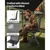 image:imageVEVOR Hunting Chair 360 Silent Swivel Foldable Portable Blind Chair HeavyDuty Steel Frame Ground Stool Seat with AntiSink Swivel Feet Height Adjustable 350 Lbs Capacity for Fishing CampingBreathable Fabric
