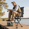 image:imageVEVOR Hunting Chair 360 Silent Swivel Foldable Portable Blind Chair HeavyDuty Steel Frame Ground Stool Seat with AntiSink Swivel Feet Height Adjustable 350 Lbs Capacity for Fishing CampingMild Waterproof