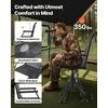 image:imageVEVOR Hunting Chair 360 Silent Swivel Foldable Portable Blind Chair HeavyDuty Steel Frame Ground Stool Seat with AntiSink Swivel Feet Height Adjustable 350 Lbs Capacity for Fishing CampingBreathable Fabric 350 lbs