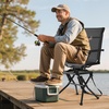image:imageVEVOR Hunting Chair 360 Silent Swivel Foldable Portable Blind Chair HeavyDuty Steel Frame Ground Stool Seat with AntiSink Swivel Feet Height Adjustable 350 Lbs Capacity for Fishing CampingBreathable Fabric 300 lbs