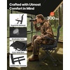 image:imageVEVOR Hunting Chair 360 Silent Swivel Foldable Portable Blind Chair HeavyDuty Steel Frame Ground Stool Seat with AntiSink Swivel Feet Height Adjustable 350 Lbs Capacity for Fishing CampingMild Waterproof