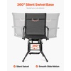 image:imageVEVOR Hunting Chair 360 Silent Swivel Foldable Portable Blind Chair HeavyDuty Steel Frame Ground Stool Seat with AntiSink Swivel Feet Height Adjustable 350 Lbs Capacity for Fishing CampingBreathable Fabric 300 lbs