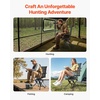 image:imageVEVOR Hunting Chair 360 Silent Swivel Foldable Portable Blind Chair HeavyDuty Steel Frame Ground Stool Seat with AntiSink Swivel Feet Height Adjustable 350 Lbs Capacity for Fishing CampingBreathable Fabric 300 lbs