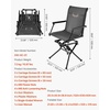 image:imageVEVOR Hunting Chair 360 Silent Swivel Foldable Portable Blind Chair HeavyDuty Steel Frame Ground Stool Seat with AntiSink Swivel Feet Height Adjustable 350 Lbs Capacity for Fishing CampingBreathable Fabric 300 lbs