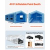 image:imageVEVOR Inflatable Paint Booth 3937 x 1640 x 1312 ft Inflatable Spray Booth with 950W1100W Blowers Air Filter System Triangular Roof for Painting Car Truck Furniture Automotive Sheet Metal39x16x13Ft
