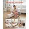 image:imageVEVOR Japanese Floor Mattress Futon Mattress 100 High Density Comfortable Foam Foldable Tatami Mat with Storage Bag Sleeping Pad for Camping Dormitory YogaWhite