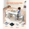 image:imageVEVOR Kid Activity Table and 2 Chairs Set 232320inch Graffiti amp Building Blocks DoubleSided Tabletop Toddler Play Table with Storage for Kids 3 Years Large Storage Space Gift for Boys amp Girls232320inch