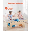 image:imageVEVOR Kid Activity Table and 2 Chairs Set 232320inch Graffiti amp Building Blocks DoubleSided Tabletop Toddler Play Table with Storage for Kids 3 Years Large Storage Space Gift for Boys amp Girls361915inch