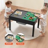 image:imageVEVOR Kid Activity Table and 2 Chairs Set 232320inch Graffiti amp Building Blocks DoubleSided Tabletop Toddler Play Table with Storage for Kids 3 Years Large Storage Space Gift for Boys amp Girls322420inch