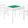 image:imageVEVOR Kid Activity Table and 2 Chairs Set 232320inch Graffiti amp Building Blocks DoubleSided Tabletop Toddler Play Table with Storage for Kids 3 Years Large Storage Space Gift for Boys amp Girls252520inch