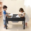 image:imageVEVOR Kid Activity Table and 2 Chairs Set 232320inch Graffiti amp Building Blocks DoubleSided Tabletop Toddler Play Table with Storage for Kids 3 Years Large Storage Space Gift for Boys amp Girls322420inch