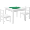 image:imageVEVOR Kid Activity Table and 2 Chairs Set 232320inch Graffiti amp Building Blocks DoubleSided Tabletop Toddler Play Table with Storage for Kids 3 Years Large Storage Space Gift for Boys amp Girls252520inch