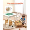 image:imageVEVOR Kid Activity Table and 2 Chairs Set 232320inch Graffiti amp Building Blocks DoubleSided Tabletop Toddler Play Table with Storage for Kids 3 Years Large Storage Space Gift for Boys amp Girls252520inch
