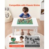 image:imageVEVOR Kid Activity Table and 2 Chairs Set 232320inch Graffiti amp Building Blocks DoubleSided Tabletop Toddler Play Table with Storage for Kids 3 Years Large Storage Space Gift for Boys amp Girls252520inch