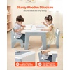 image:imageVEVOR Kid Activity Table and 2 Chairs Set 232320inch Graffiti amp Building Blocks DoubleSided Tabletop Toddler Play Table with Storage for Kids 3 Years Large Storage Space Gift for Boys amp Girls232320inch
