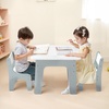 image:imageVEVOR Kid Activity Table and 2 Chairs Set 232320inch Graffiti amp Building Blocks DoubleSided Tabletop Toddler Play Table with Storage for Kids 3 Years Large Storage Space Gift for Boys amp Girls232320inch