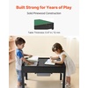 image:imageVEVOR Kid Activity Table and 2 Chairs Set 232320inch Graffiti amp Building Blocks DoubleSided Tabletop Toddler Play Table with Storage for Kids 3 Years Large Storage Space Gift for Boys amp Girls322420inch