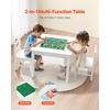image:imageVEVOR Kid Activity Table and 2 Chairs Set 232320inch Graffiti amp Building Blocks DoubleSided Tabletop Toddler Play Table with Storage for Kids 3 Years Large Storage Space Gift for Boys amp Girls252520inch