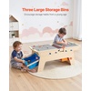 image:imageVEVOR Kid Activity Table and 2 Chairs Set 232320inch Graffiti amp Building Blocks DoubleSided Tabletop Toddler Play Table with Storage for Kids 3 Years Large Storage Space Gift for Boys amp Girls361915inch