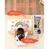 image:imageVEVOR Kids Art Table and Chair Set Toddler Activity Table with Storage Wood Kids Craft Desk with Paper Roll for Drawing Reading Writing Kid Play Table for Nursery Playroom Classroom WhiteWhite