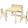 image:imageVEVOR Kids Art Table and Chair Set Toddler Activity Table with Storage Wood Kids Craft Desk with Paper Roll for Drawing Reading Writing Kid Play Table for Nursery Playroom Classroom WhiteNatural