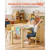image:imageVEVOR Kids Art Table and Chair Set Toddler Activity Table with Storage Wood Kids Craft Desk with Paper Roll for Drawing Reading Writing Kid Play Table for Nursery Playroom Classroom WhiteNatural