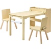 image:imageVEVOR Kids Art Table and Chair Set Toddler Activity Table with Storage Wood Kids Craft Desk with Paper Roll for Drawing Reading Writing Kid Play Table for Nursery Playroom Classroom WhiteNatural