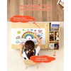 image:imageVEVOR Kids Art Table and Chair Set Toddler Activity Table with Storage Wood Kids Craft Desk with Paper Roll for Drawing Reading Writing Kid Play Table for Nursery Playroom Classroom WhiteNatural