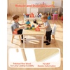 image:imageVEVOR Kids Art Table and Chair Set Toddler Activity Table with Storage Wood Kids Craft Desk with Paper Roll for Drawing Reading Writing Kid Play Table for Nursery Playroom Classroom WhiteWhite