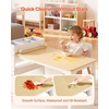image:imageVEVOR Kids Art Table and Chair Set Toddler Activity Table with Storage Wood Kids Craft Desk with Paper Roll for Drawing Reading Writing Kid Play Table for Nursery Playroom Classroom WhiteWhite