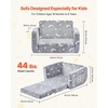 image:imageVEVOR Kids Couch 2in1 Toddler Chairs Comfy Toddler Couch Sofa Bed Fold Out Convertible Sofa to Lounger Kids Chair Seat Playroom Furniture for Kids Girls amp Boys Sky BlueLight Grey