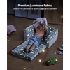 image:imageVEVOR Kids Couch 2in1 Toddler Chairs Comfy Toddler Couch Sofa Bed Fold Out Convertible Sofa to Lounger Kids Chair Seat Playroom Furniture for Kids Girls amp Boys Sky BlueLight Grey