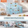 image:imageVEVOR Kids Couch 2in1 Toddler Chairs Comfy Toddler Couch Sofa Bed Fold Out Convertible Sofa to Lounger Kids Chair Seat Playroom Furniture for Kids Girls amp Boys Sky BlueLight Blue
