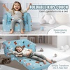 image:imageVEVOR Kids Couch 2in1 Toddler Chairs Comfy Toddler Couch Sofa Bed Fold Out Convertible Sofa to Lounger Kids Chair Seat Playroom Furniture for Kids Girls amp Boys Sky BlueLight Blue