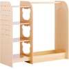 image:imageVEVOR Kids Dress Up Storage with Mirror Dress Up Closet Toddler Wardrobe Closet for Little Girls Armoire with Shelves amp Bottom Tray Costume Organizer Toddler Room Furniture for Bedroom NaturalWood