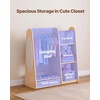 image:imageVEVOR Kids Dress Up Storage with Mirror Dress Up Closet Toddler Wardrobe Closet for Little Girls Armoire with Shelves amp Bottom Tray Costume Organizer Toddler Room Furniture for Bedroom NaturalWood