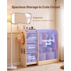 image:imageVEVOR Kids Dress Up Storage with Mirror Dress Up Closet Toddler Wardrobe Closet for Little Girls Armoire with Shelves amp Bottom Tray Costume Organizer Toddler Room Furniture for Bedroom NaturalWood