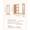 image:imageVEVOR Kids Dress Up Storage with Mirror Dress Up Closet Toddler Wardrobe Closet for Little Girls Armoire with Shelves amp Bottom Tray Costume Organizer Toddler Room Furniture for Bedroom NaturalWood