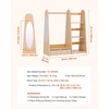 image:imageVEVOR Kids Dress Up Storage with Mirror Dress Up Closet Toddler Wardrobe Closet for Little Girls Armoire with Shelves amp Bottom Tray Costume Organizer Toddler Room Furniture for Bedroom NaturalWood