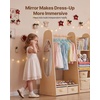 image:imageVEVOR Kids Dress Up Storage with Mirror Dress Up Closet Toddler Wardrobe Closet for Little Girls Armoire with Shelves amp Bottom Tray Costume Organizer Toddler Room Furniture for Bedroom NaturalWood