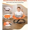 image:imageVEVOR Kids Swivel Chair 220 lbs Capacity Sensory Spinning Chair Autistic Kids Sensory Toy Seat with NonSlip Metal Base Round Shape Toddler Sit amp Spin Seat for Coordination Balance Focus Orange