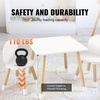 image:imageVEVOR Kids Table and 2 Chairs Set Toddler Table and Chair Set with Rounded Edge Design amp Graffiti Desktop Wooden Desk for Art Craft Reading Learning Drawing ClassroomDaycareHome BurlywoodWhite